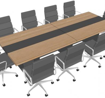 会议室办公桌su模型下载_sketchup草图大师SKP模型