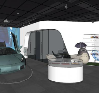 现代汽车专卖店sketchup模型下载_sketchup草图大师SKP模型