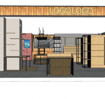 现代专卖店设计SU模型下载_sketchup草图大师SKP模型