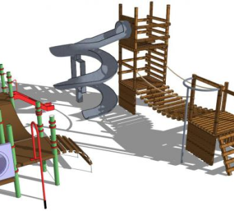 游乐园设施su模型下载_sketchup草图大师SKP模型