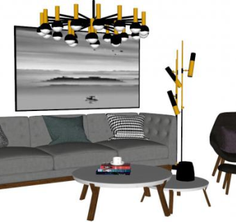 北欧风家居su模型下载_sketchup草图大师SKP模型