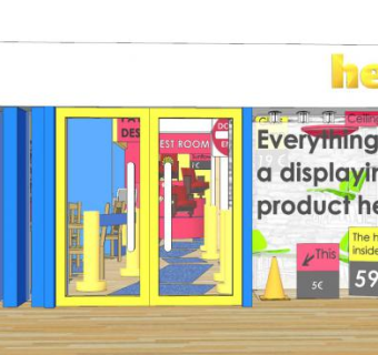 现代沙发专卖店SU模型下载_sketchup草图大师SKP模型