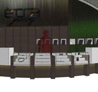 现代首饰专卖店SU模型下载_sketchup草图大师SKP模型