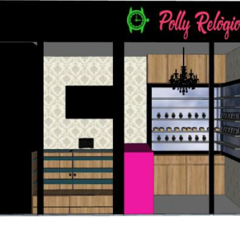 现代手表专卖店SU模型下载_sketchup草图大师SKP模型