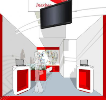 现代电视展厅专卖店SU模型下载_sketchup草图大师SKP模型