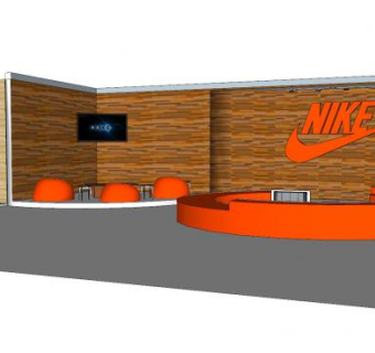 现代耐克门店SU模型下载_sketchup草图大师SKP模型