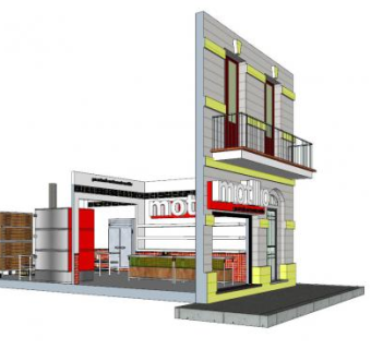 现代摩托罗拉手机门店SU模型下载_sketchup草图大师SKP模型