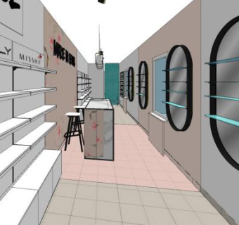 现代卫浴专卖店SU模型下载_sketchup草图大师SKP模型