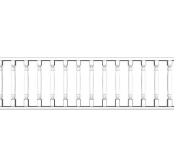 现代栏杆su模型下载_sketchup草图大师SKP模型