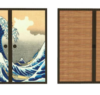 日式庭院木门su模型下载_sketchup草图大师SKP模型