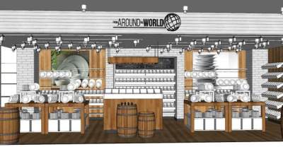 现代餐具专卖店SU模型下载_sketchup草图大师SKP模型