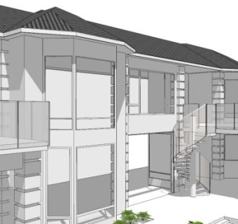 屋顶围栏su模型下载_sketchup草图大师SKP模型
