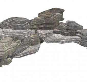 假山石头su模型下载_sketchup草图大师SKP模型