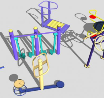 幼儿园娱乐设施su模型下载_sketchup草图大师SKP模型