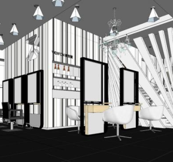 现代理发店装修SU模型下载_sketchup草图大师SKP模型