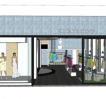 现代女装服装店SU模型下载_sketchup草图大师SKP模型