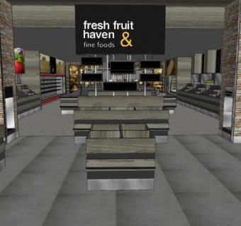 现代蔬菜水果超市室内SU模型下载_sketchup草图大师SKP模型