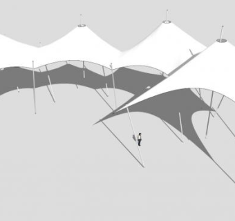 景观膜结构su模型下载_sketchup草图大师SKP模型
