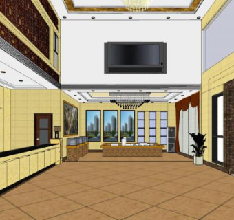 德宏嘉良地产室内SU模型下载_sketchup草图大师SKP模型