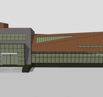 现代地产售楼处SU模型下载_sketchup草图大师SKP模型