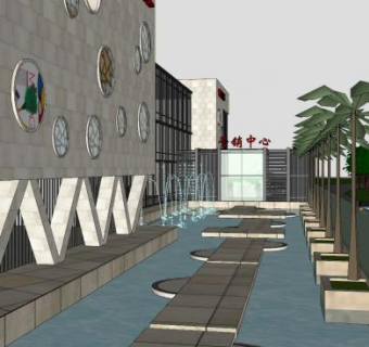 万科售楼处SU模型下载_sketchup草图大师SKP模型