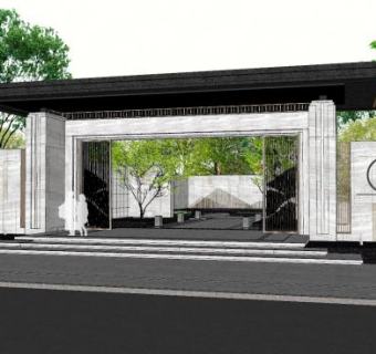 江湖海售楼中心SU模型下载_sketchup草图大师SKP模型