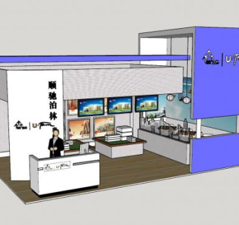 顺驰泊林售楼处sketchup模型下载_sketchup草图大师SKP模型