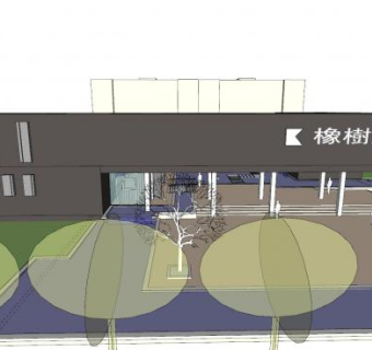橡树湾售楼中心SU模型下载_sketchup草图大师SKP模型