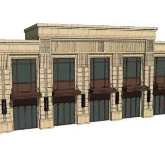 香河商业售楼处SU模型下载_sketchup草图大师SKP模型