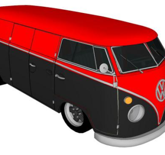 大众巴士车su模型下载_sketchup草图大师SKP模型