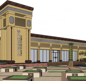 香格里拉售楼中心SU模型下载_sketchup草图大师SKP模型