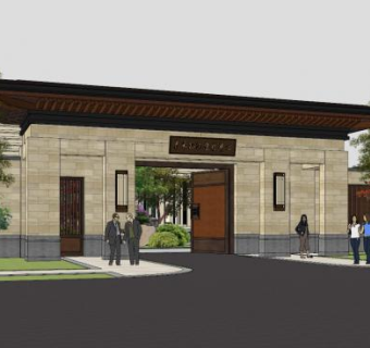 泰禾孙河售楼中心SU模型下载_sketchup草图大师SKP模型