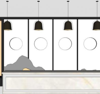 公司背景墙su模型下载_sketchup草图大师SKP模型