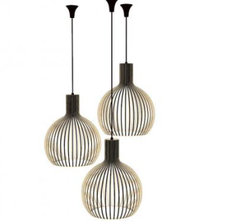 圆形吊坠吊灯装饰灯su模型下载_sketchup草图大师SKP模型