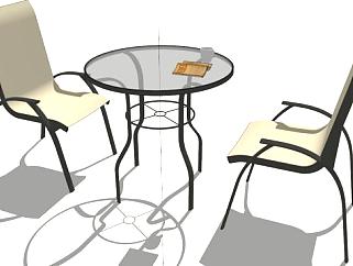 室内休闲桌椅su模型下载_sketchup草图大师SKP模型