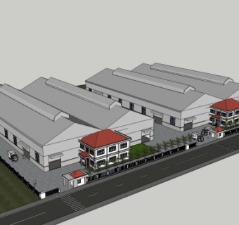 工业厂房SU模型设计