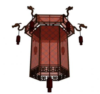 中式宫灯su模型下载_sketchup草图大师SKP模型