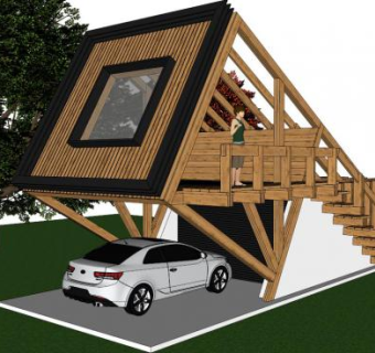 入口景观设计su模型下载_sketchup草图大师SKP模型