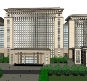 办公楼设计su模型下载_sketchup草图大师SKP模型