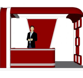 现代展台SU模型下载_sketchup草图大师SKP模型