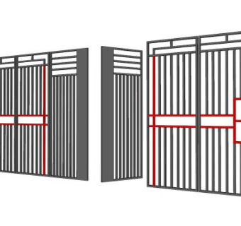 中式铁艺门su模型下载_sketchup草图大师SKP模型