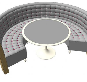 弧形休闲沙发su模型下载_sketchup草图大师SKP模型