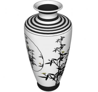 中式花瓶su模型下载_sketchup草图大师SKP模型