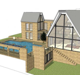 新古典简欧别墅SU模型下载_sketchup草图大师SKP模型
