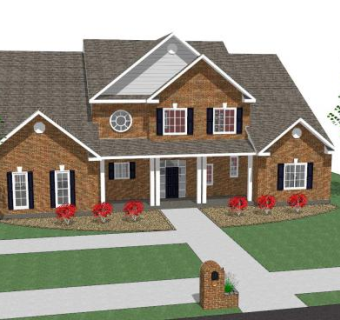 现代简欧别墅设计SU模型下载_sketchup草图大师SKP模型