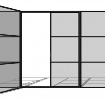 艺术玻璃隔断su模型下载_sketchup草图大师SKP模型