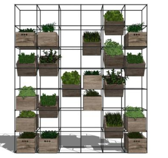 花园花架su模型下载_sketchup草图大师SKP模型