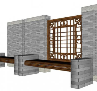 新中式休闲座椅su模型下载_sketchup草图大师SKP模型