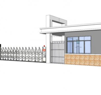 电动折叠大门su模型下载_sketchup草图大师SKP模型