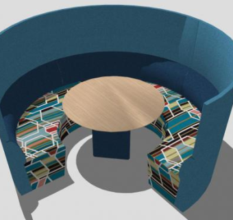 咖啡厅卡座su模型下载_sketchup草图大师SKP模型